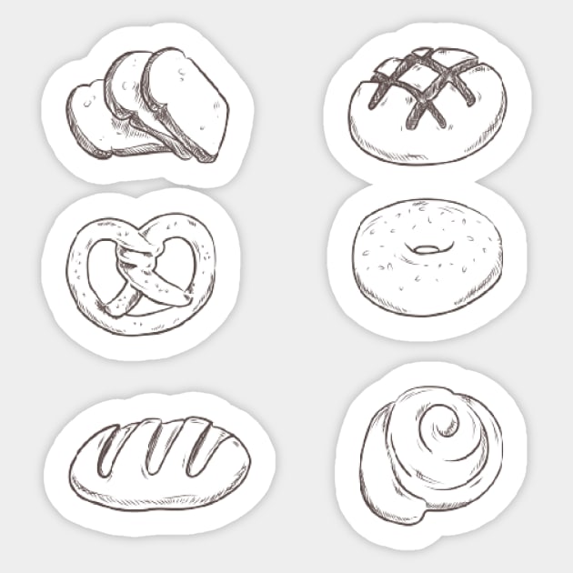 bakery items STICKER PACK Sticker by mcmetz